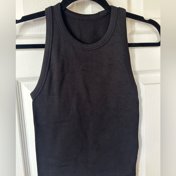 Alala black stretch seamless ribbed medium tank m - Picture 2 of 6